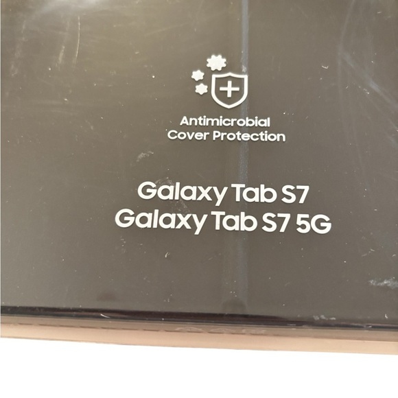 Samsung Galaxy Tab S7/S7 5G Book Cover Keyboard Black Antimicrobial Protected - Picture 2 of 3